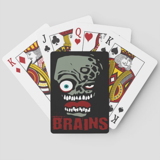 Brains zombie speelkaarten (Achterkant)