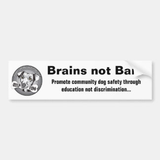 Brains zonder verboden (wit) bumpersticker