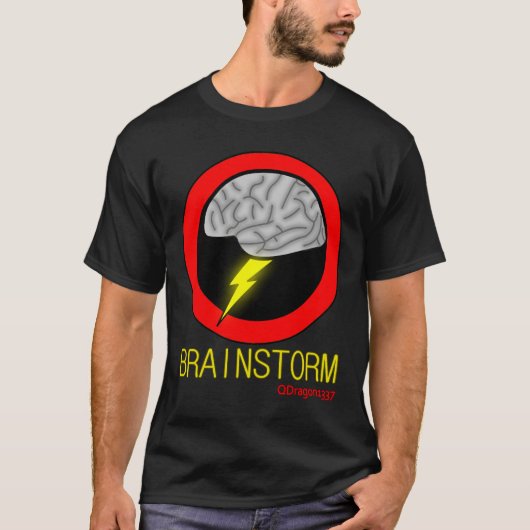 Brainstorm - Mannen zwart T-shirt (Voorkant)