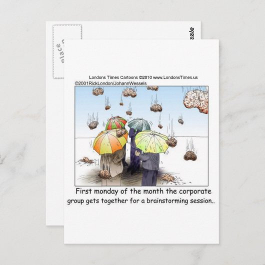 Brainstormsessie Funny T - shirts Mokken Kaarten G (Voorkant / Achterkant)