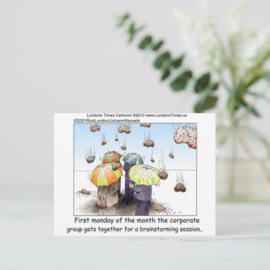 Brainstormsessie Funny T - shirts Mokken Kaarten G (Staand voorkant)