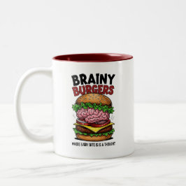 Brainy Burgers Coffee Mug Tweekleurige Koffiemok