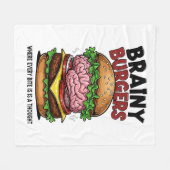 Brainy Burgers Fleece Blanket (Voorkant (Horizontaal))