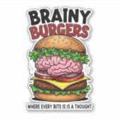 Brainy Burgers Vinyl Sticker (Devant)