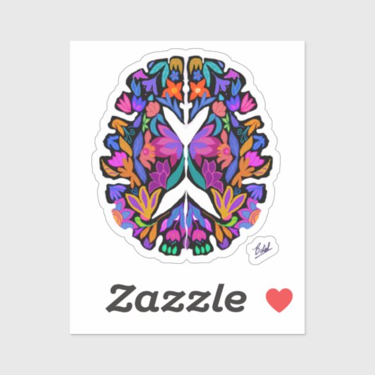 Brainy Custom-Cut Vinyl Sticker (Vel)