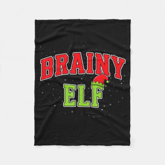 Brainy Elf Christmas Family Matching Group Xmas  Fleece Deken (Voorkant)