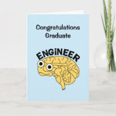 Brainy Engineer Afstuderen Card Bedankkaart (Voorkant)