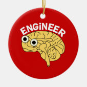 Brainy Engineer Ceramic Ornament (Voorkant)
