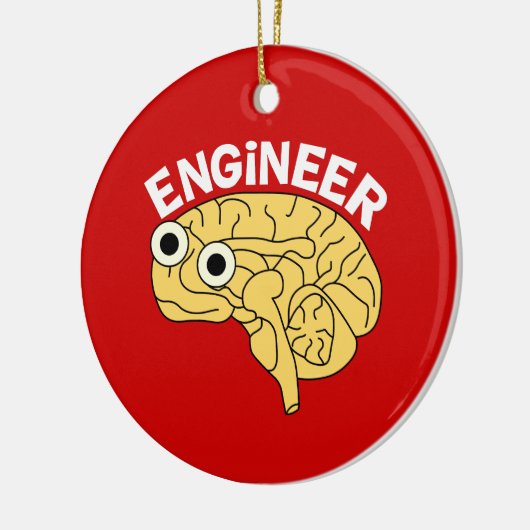 Brainy Engineer Ceramic Ornament (Links)