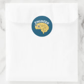 Brainy Engineer Ronde Sticker (Tas)