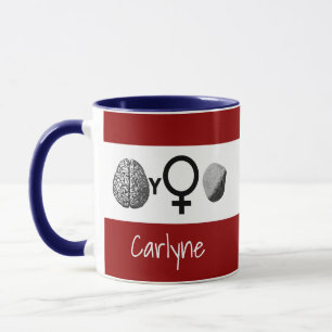 Brainy Girls Rock Avec Votre Nom Mug