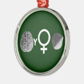 Brainy Girls Rock! Metalen Ornament (Links)