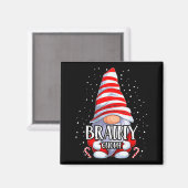 Brainy Gnome Christmas Pajamas Matching Family Gro Magneet (Voorkant / Achterkant)