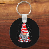 Brainy Gnome Christmas Pajamas Matching Family Gro Sleutelhanger (Voorkant)