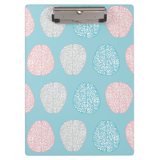 Brainy Pastel Pattern (Geweldige Pastel Brains) Klembord (Voorkant)