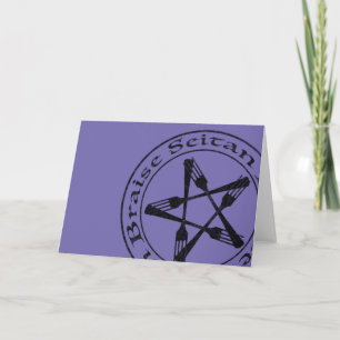 Braise Seitan Vegan Pentagram (dark version) Kaart
