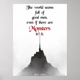 Bram Stoker Citation Poster minimaliste