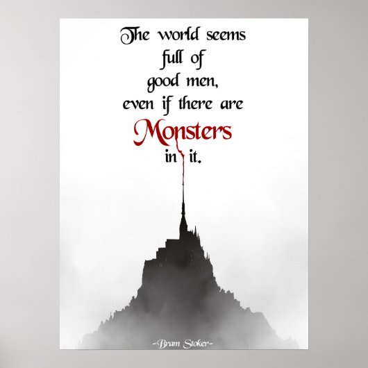 Bram Stoker Citation Poster minimaliste (Devant)