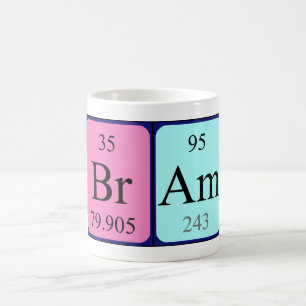 Bram - tasse de nom de table périodique