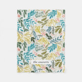 Bramble | Festive Botanical Custom Name Fleece Deken (Voorkant)