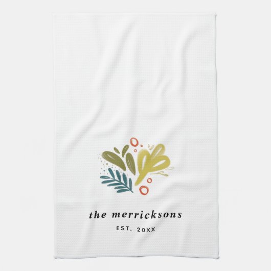 Bramble | Festive Botanical Custom Theedoek (Verticaal)