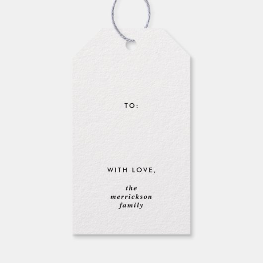 Bramble | Festive Botanical Monogram Cadeaulabel (Achterkant)