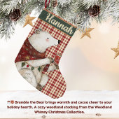 Bramble the Bear | Woodland Whimsy Kleine Kerstsok