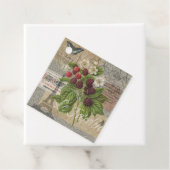  bramen & Franse Ephemera Art Collage Bedankjes Labels (In situ)