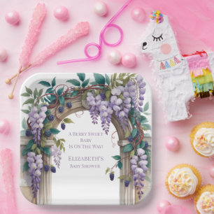 Bramen & Wisteria Geslachtsneutrale Babyborrel Papieren Bordje