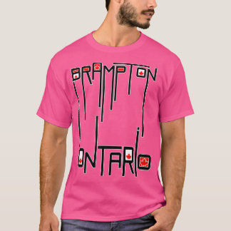 Brampton Ontario Vlag van Canada T-shirt