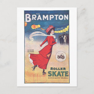 Brampton Roller Schaats Advertentie Briefkaart
