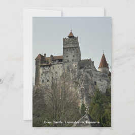 Bran Castle, Transylvania, Roemenië op een Feestdagenkaart