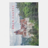 Bran Castle vue panoramique serviette à thé (Vertical)