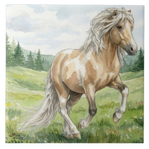 Brana Pinto Palomino IJslandse Aquarel Tegeltje