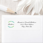 Branch Blue Green Wreath - Return Address Label (Insitu)