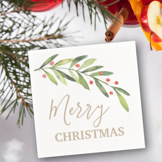 Branch en Berries Kerst Servet