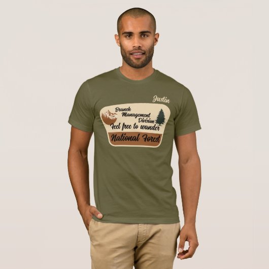 "Branch Management Division" Nationaal bos T-shirt (Voorkant volledig)