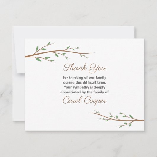 Branch Sober Funeral - Dank u voor Kaart (Voorkant)