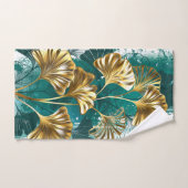 Branche avec Feuilles d'or Ginko Biloba (Serviette à main)