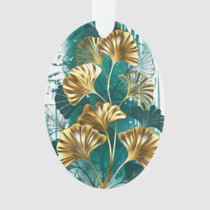 Branche avec Feuilles d'or Ginko Biloba