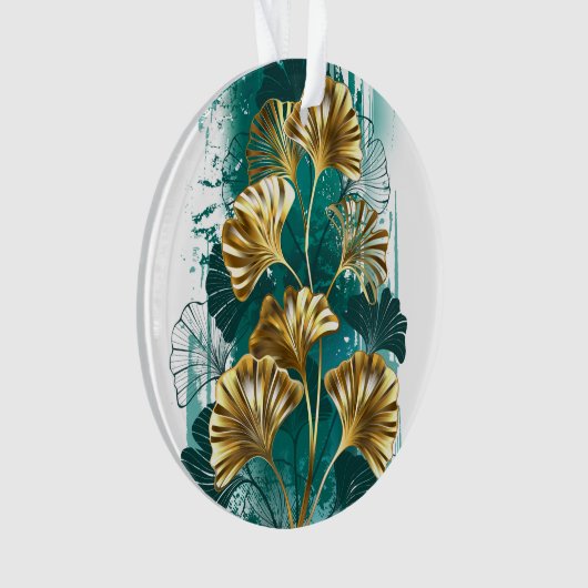 Branche avec Feuilles d'or Ginko Biloba (devant)