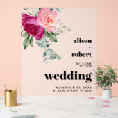 Branche avec rose rose gelé mariage WELCOME (Mariage)