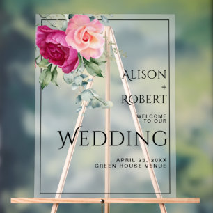 Branche avec rose rose rose translucide mariage WE