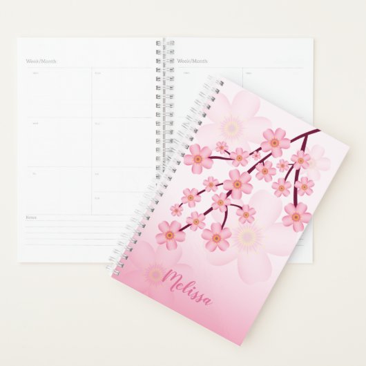 Branche de Cerisier Rose Sakura Avec Nom (Devant avec enveloppe)