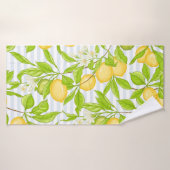 Branche de citronnier : Motif sans fil (Serviette de bain)