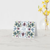 Branche de cônes de pin à l'aquarelle pour carte d (Fleur jaune)