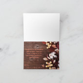 Branche de coton à Carte de remerciements plié sur (Intérieur)