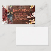 Branche de coton carte de visite sur tem de bois f (Devant / Derrière)