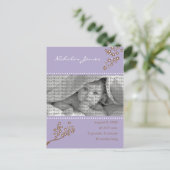 Branche de Faire-part de naissance pourpre de bébé (Debout devant)