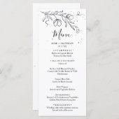 Branche de floraison stylisée et gouttes du menu d (Devant / Derrière)